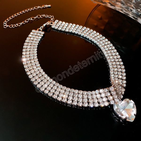 rhinestone heart multi layered necklace for women fashion temperament luxury necklaces sparkle dainty wedding accessories, Silver
rhinestone heart multi layered necklace for women fashion temperament luxury necklaces sparkle dainty wedding accessories, Silver