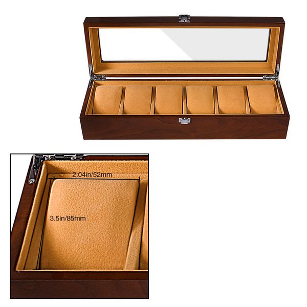 watch boxes cases watch box 6 slots organizer for men wooden watch storage display box velvety softness pillow acrylic glass wooden case box, Black;blue
watch boxes cases watch box 6 slots organizer for men wooden watch storage display box velvety softness pillow acrylic glass wooden case box, Black;blue