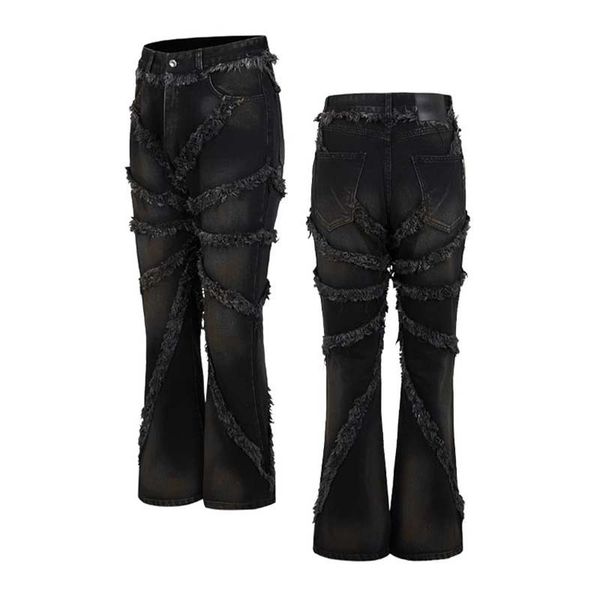 mens jeans ragged denim streetwear pants for men distressed tassel flare r69 230808, Blue
mens jeans ragged denim streetwear pants for men distressed tassel flare r69 230808, Blue