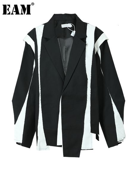 women's suits blazers eam women black irregular colorblock big size blazer lapel long sleeve jacket fashion spring autumn 2023 1df3080, White;black
women's suits blazers eam women black irregular colorblock big size blazer lapel long sleeve jacket fashion spring autumn 2023 1df3080, White;black