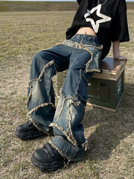 men's jeans y2k american retro washed raw edge straight jean spring and summer fashion high street color mopping wideleg trouser 230807, Blue
men's jeans y2k american retro washed raw edge straight jean spring and summer fashion high street color mopping wideleg trouser 230807, Blue