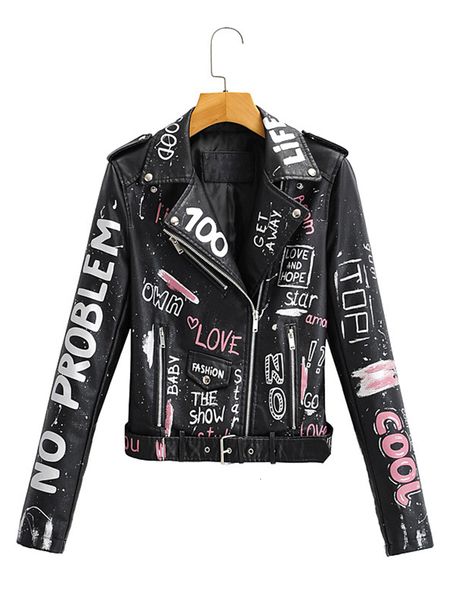womens jackets spring autumn women high street letter graffiti print faux pu leather short jacket with belt punk style coat outwear 230808, Black;brown
womens jackets spring autumn women high street letter graffiti print faux pu leather short jacket with belt punk style coat outwear 230808, Black;brown