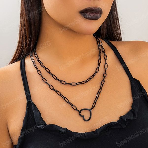 layered black chain with heart pendant necklace for women trendy choker on the neck 2023 fashion jewelry accessories female, Silver
layered black chain with heart pendant necklace for women trendy choker on the neck 2023 fashion jewelry accessories female, Silver