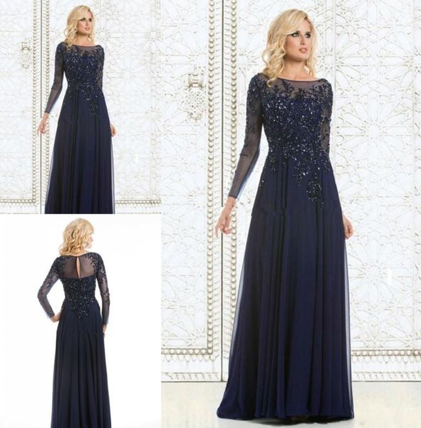 long sleeves evening dress navy blue applique chiffon women wear prom party dress formal event gown mother of the bri6035113, Black;red
long sleeves evening dress navy blue applique chiffon women wear prom party dress formal event gown mother of the bri6035113, Black;red