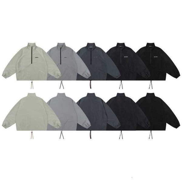 2023 esential22ss charge coat pullover half zip windbreaker for men and women youth, Black;brown
2023 esential22ss charge coat pullover half zip windbreaker for men and women youth, Black;brown