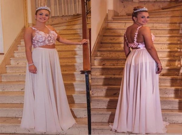 two piece dresses a line chiffon women evening party gowns hand made flowers long prom dresses7712840, Black
two piece dresses a line chiffon women evening party gowns hand made flowers long prom dresses7712840, Black