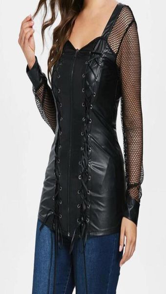 women vintage shirt plus size 4xl 5xl steampunk gothic laceup corset blouse hollow out long sleeve faux leather blouses 7342006, White
women vintage shirt plus size 4xl 5xl steampunk gothic laceup corset blouse hollow out long sleeve faux leather blouses 7342006, White