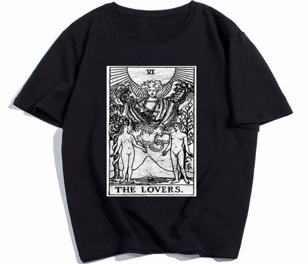 the lovers tarot card major arcana fortune telling occult mens t shirt crazy t shirt cotton printing5439629, White;black 
the lovers tarot card major arcana fortune telling occult mens t shirt crazy t shirt cotton printing5439629, White;black