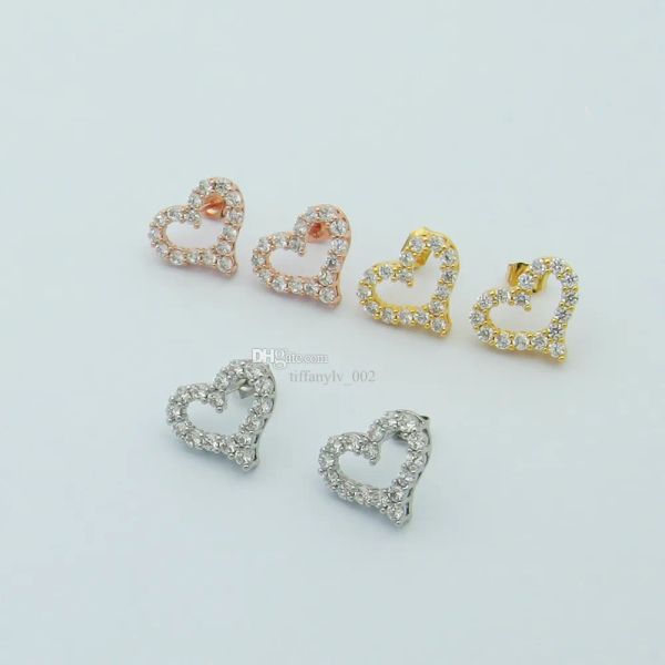 studs heart earrings womens hollow designer jewelry bore studs full brand as wedding christmas gift tiffanies1, Golden;silver
studs heart earrings womens hollow designer jewelry bore studs full brand as wedding christmas gift tiffanies1, Golden;silver