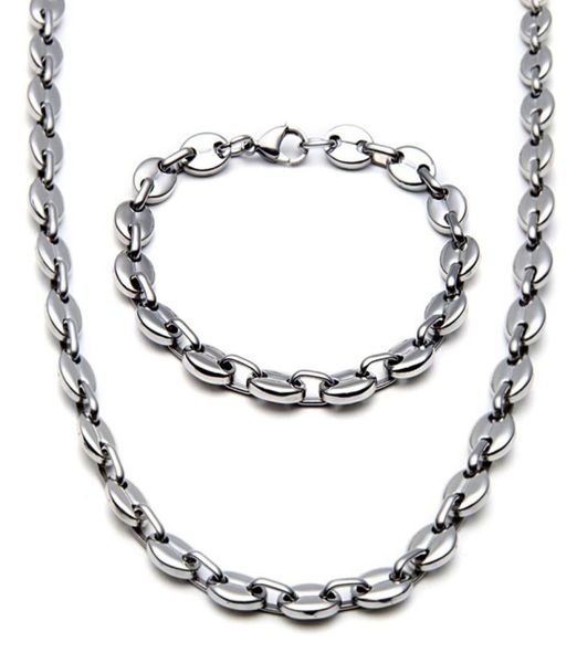 10mm wide shiny coffee beans link chain bracelet mens 14k gold chains necklace stainless steel costume jewelry set boyfriend gifts4639992, Silver
10mm wide shiny coffee beans link chain bracelet mens 14k gold chains necklace stainless steel costume jewelry set boyfriend gifts4639992, Silver