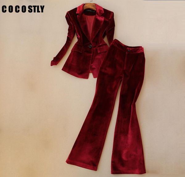 office lady work pant suits 2 piece sets women velvet blazer jacket trousers suit for women suits outfits feminino1476143, White;black
office lady work pant suits 2 piece sets women velvet blazer jacket trousers suit for women suits outfits feminino1476143, White;black