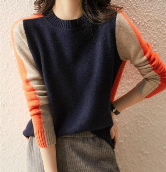 women039s sweaters autumn sweater women long sleeve patchwrk color knit pull femme pulloverwomen039s6496804, White;black
women039s sweaters autumn sweater women long sleeve patchwrk color knit pull femme pulloverwomen039s6496804, White;black