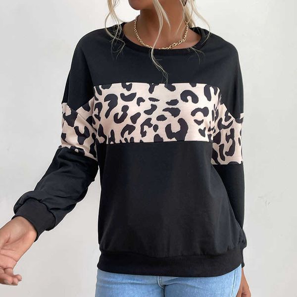 no brand name early autumn new women's pullover with round neck and black leopard print sweater
no brand name early autumn new women's pullover with round neck and black leopard print sweater