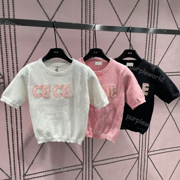 summer knitwear pullover o neck short sleeve womens sweater letter heavy duty bead design casual 3 color top, White
summer knitwear pullover o neck short sleeve womens sweater letter heavy duty bead design casual 3 color top, White