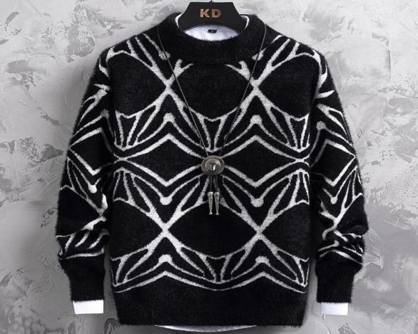 men039s sweaters 2021 winter fashion mink cashmere sweater men thick warm christmas jumper half turtleneck male pullover3972502, White;black
men039s sweaters 2021 winter fashion mink cashmere sweater men thick warm christmas jumper half turtleneck male pullover3972502, White;black