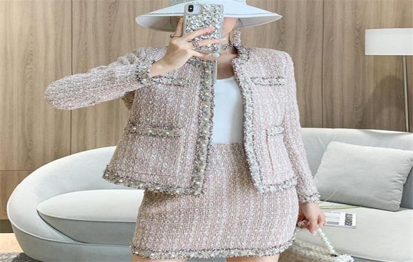 cbafu rhine pearls plaid tweed jacket coat suit office lady elegant two piece set tweed pencil mini skirts plus size f7555655933, Gray
cbafu rhine pearls plaid tweed jacket coat suit office lady elegant two piece set tweed pencil mini skirts plus size f7555655933, Gray