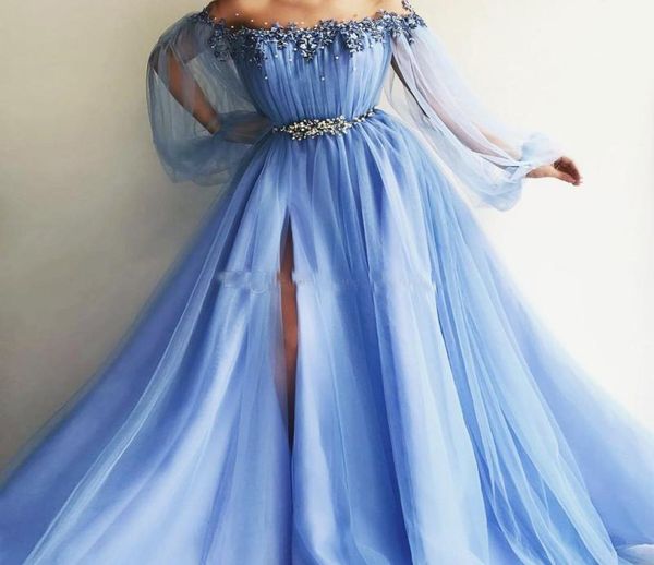 side splie evening dresses sheer neck off shoulder long sleeves tulle long prom gowns crystal beaded7625176, Black;red
side splie evening dresses sheer neck off shoulder long sleeves tulle long prom gowns crystal beaded7625176, Black;red