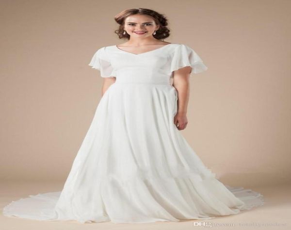new informal boho chiffon modest wedding dresses with flutter sleeves aline simple bohemian lds bridal gowns custom made receptio3347741, White
new informal boho chiffon modest wedding dresses with flutter sleeves aline simple bohemian lds bridal gowns custom made receptio3347741, White