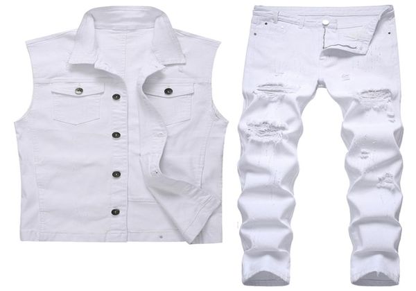white men039s vest and jeans 2pcs sets summer tracksuits ripped hole slimfit denim waistcoat pants two piece set conjuntos d7924055, Gray
white men039s vest and jeans 2pcs sets summer tracksuits ripped hole slimfit denim waistcoat pants two piece set conjuntos d7924055, Gray