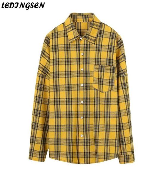 ledingsen brand men shirt casual cotton loose long sleeve yellow plaid for camiseta hombre streetwear size 2xl3976627, White;black
ledingsen brand men shirt casual cotton loose long sleeve yellow plaid for camiseta hombre streetwear size 2xl3976627, White;black