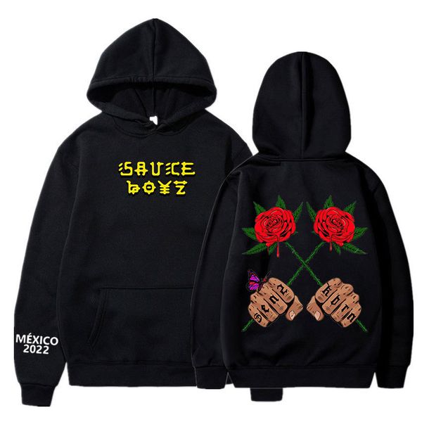 men's hoodies sweatshirts american rapper eladio carrion hoodie sauce boyz music album print hip hop oversized harajuku streetwear coat, Black
men's hoodies sweatshirts american rapper eladio carrion hoodie sauce boyz music album print hip hop oversized harajuku streetwear coat, Black