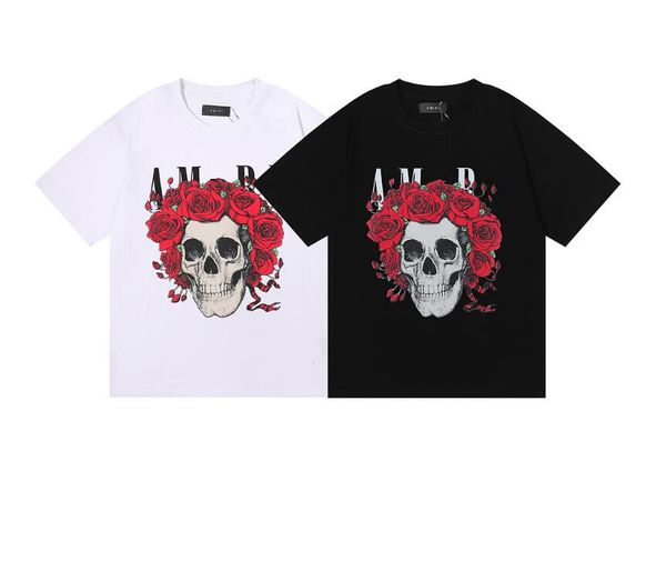 a marisi men's short sleeve fashion summer rose skull print short sleeve fashion men's versatile hip hop loose t-shirt, White;black
a marisi men's short sleeve fashion summer rose skull print short sleeve fashion men's versatile hip hop loose t-shirt, White;black