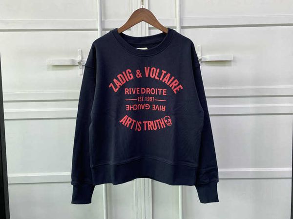 zadig voltaire apparel fashion brand designers crew neck sportswear classic letter printing white cotton round neck sweater designer tide za, Black
zadig voltaire apparel fashion brand designers crew neck sportswear classic letter printing white cotton round neck sweater designer tide za, Black