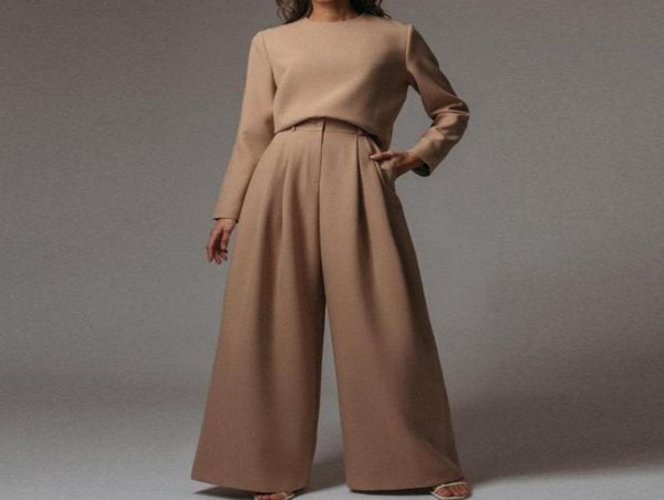 women039s two piece pants autumn women casual solid matching sets elegant long sleeve blouse wide leg pant 2pcs oversize high w3374232, White
women039s two piece pants autumn women casual solid matching sets elegant long sleeve blouse wide leg pant 2pcs oversize high w3374232, White