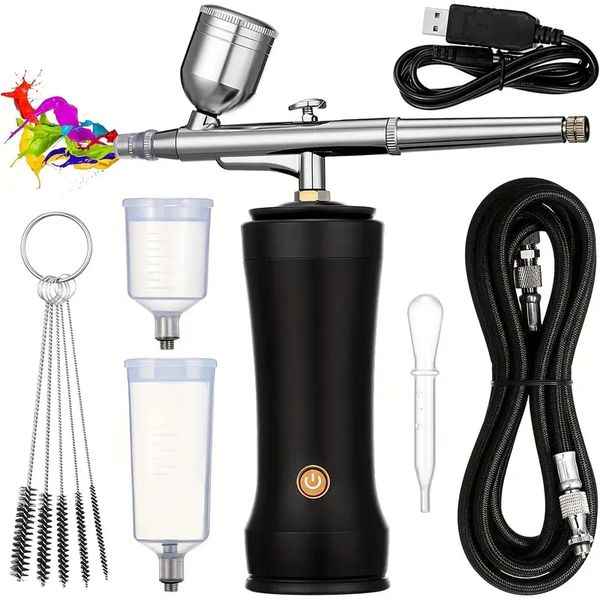 upgraded portable airbrush kit with compressor mini cordless airbrush gun kit with air hose rechargeable handheld airbrush set for cake deco
upgraded portable airbrush kit with compressor mini cordless airbrush gun kit with air hose rechargeable handheld airbrush set for cake deco