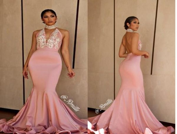 2019 pink halter neck prom dress long backless appliques formal pageant holidays wear graduation evening party gown custom made pl8191252, Black
2019 pink halter neck prom dress long backless appliques formal pageant holidays wear graduation evening party gown custom made pl8191252, Black
