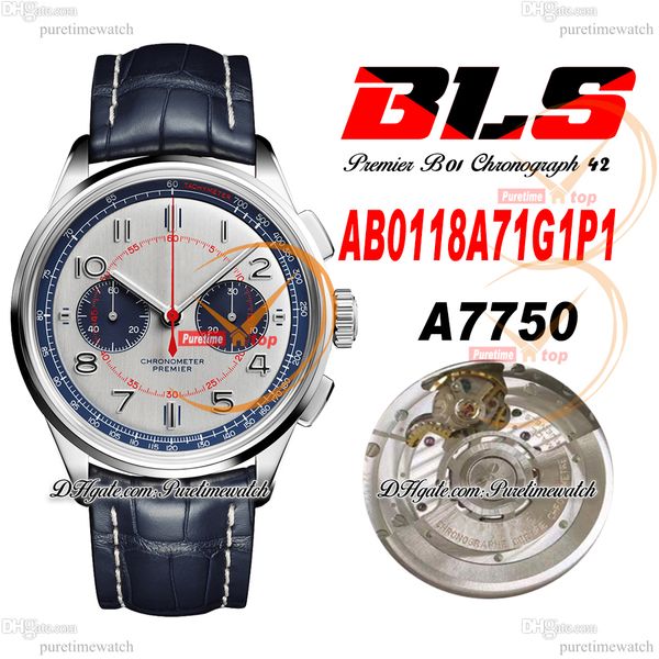 bls v2 premier b01 eta a7750 automatic chronograph mens watch 42 silver blue dial leather mulliner limited ab0118a71g1p1 super edition reloj, Slivery;brown
bls v2 premier b01 eta a7750 automatic chronograph mens watch 42 silver blue dial leather mulliner limited ab0118a71g1p1 super edition reloj, Slivery;brown