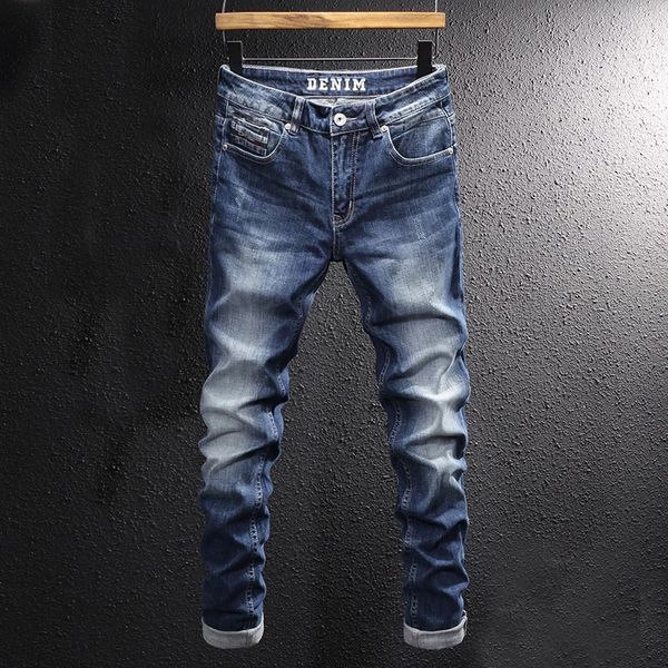 mens jeans italian style fashion men retro blue elastic slim fit ripped trousers vintage designer casual denim pants hombre 230808
mens jeans italian style fashion men retro blue elastic slim fit ripped trousers vintage designer casual denim pants hombre 230808