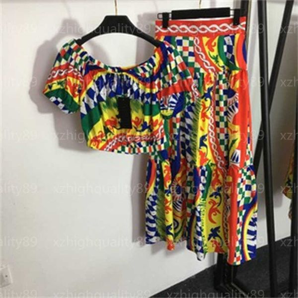 womens suit two piece dress designer clothing vintage printed one neck short-sleeve short high waist mid-length pleated half skirt designer, White
womens suit two piece dress designer clothing vintage printed one neck short-sleeve short high waist mid-length pleated half skirt designer, White