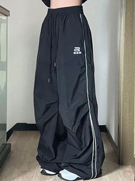 women s pants s houzhou black wide leg parachute women vintage 90s oversized casual trousers female gorpcore harajuku fashion streetwear 230, Black;white
women s pants s houzhou black wide leg parachute women vintage 90s oversized casual trousers female gorpcore harajuku fashion streetwear 230, Black;white
