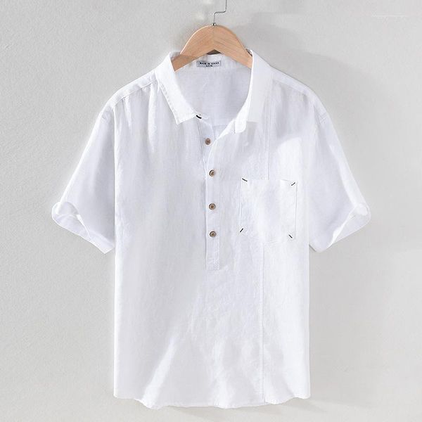 men's casual shirts yarn dyed linen short sleeved spring summer square collar solid simple thin breathable pocket top, White;black
men's casual shirts yarn dyed linen short sleeved spring summer square collar solid simple thin breathable pocket top, White;black