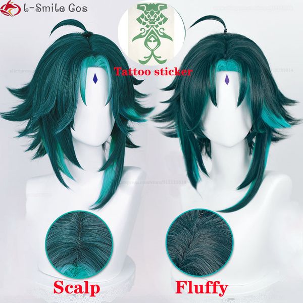 cosplay wigs game genshin impact cosplay xiao wig 40cm short green hair with stickers ring heat resistant synthetic party wigs wig cap 23080, Black
cosplay wigs game genshin impact cosplay xiao wig 40cm short green hair with stickers ring heat resistant synthetic party wigs wig cap 23080, Black