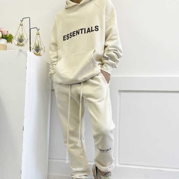 set esential evergreen youth couple loose fleece pants paired with casual hooded sweaters, Black
set esential evergreen youth couple loose fleece pants paired with casual hooded sweaters, Black