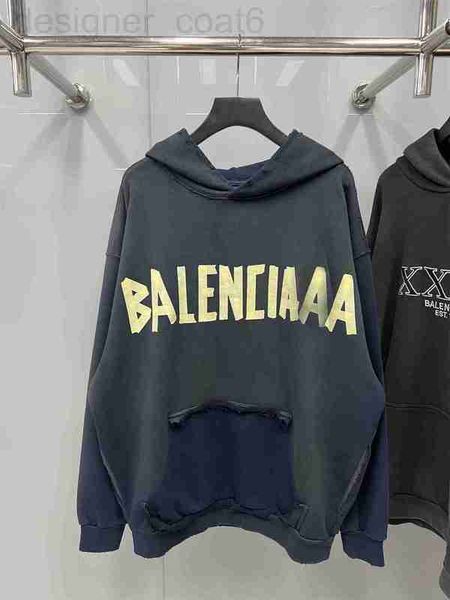 women's hoodies & sweatshirts designer 23ss b home yellow tape printed hoodie os loose fit worn hrtu, Black
women's hoodies & sweatshirts designer 23ss b home yellow tape printed hoodie os loose fit worn hrtu, Black