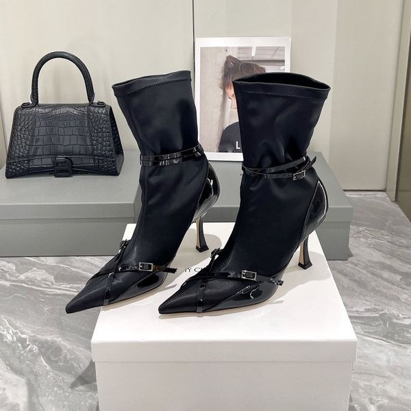 buckle ankle boots pointed toe stiletto heels for girls women luxury designer leather sole booties party dress evening shoes factory footwea, Black
buckle ankle boots pointed toe stiletto heels for girls women luxury designer leather sole booties party dress evening shoes factory footwea, Black