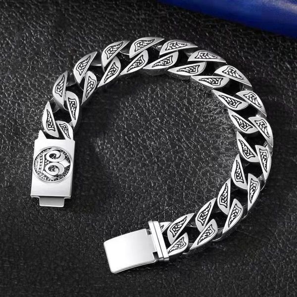 bangle retro s925 sterling silver bracelet personality fashion locomotive friends domineering and rough for men's holiday gifts bangle, Black
bangle retro s925 sterling silver bracelet personality fashion locomotive friends domineering and rough for men's holiday gifts bangle, Black
