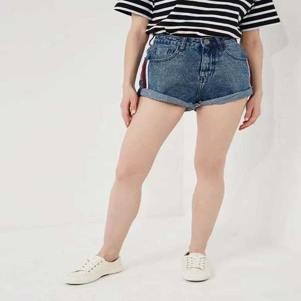 fashion brand pure original goods women's summer vintage wash blue contrast high waist curled denim shorts
fashion brand pure original goods women's summer vintage wash blue contrast high waist curled denim shorts