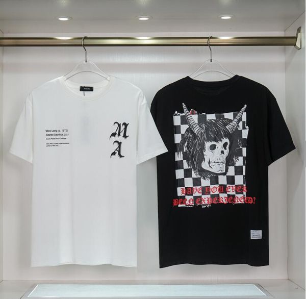 new a maris short sleeved street hip-hop a maris co branded spoof skull cow horn lettering fat guy t-shirt, White;black
new a maris short sleeved street hip-hop a maris co branded spoof skull cow horn lettering fat guy t-shirt, White;black