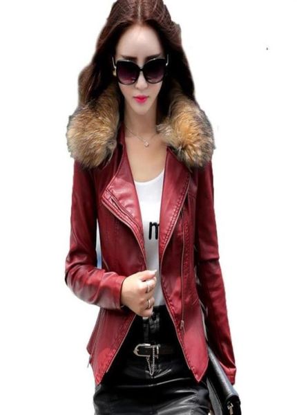 real fur collar leather jacket women coat female outerwear 2016 spring autumn red plus size 4xl women parka coat fashion coats287l2501220, Black
real fur collar leather jacket women coat female outerwear 2016 spring autumn red plus size 4xl women parka coat fashion coats287l2501220, Black