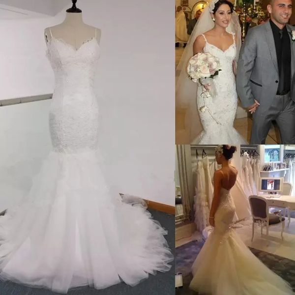 plus size arabic aso ebi mermaid luxurious wedding dress spaghetti straps applique sparkly real image bridal gowns, White
plus size arabic aso ebi mermaid luxurious wedding dress spaghetti straps applique sparkly real image bridal gowns, White