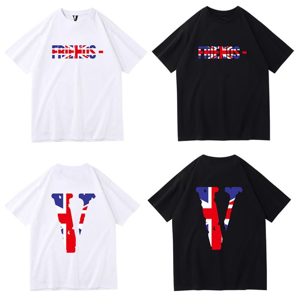 2023 summer and autumn new vlone fashion design big v print hip hop casual short sleeve t-shirt pure cotton, White;black
2023 summer and autumn new vlone fashion design big v print hip hop casual short sleeve t-shirt pure cotton, White;black