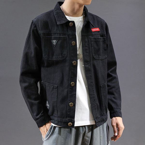 men's jackets spring autumn men black denim jacket men's all-match korean casual fashionable male camouflage work jacket shirt 230, Black;brown
men's jackets spring autumn men black denim jacket men's all-match korean casual fashionable male camouflage work jacket shirt 230, Black;brown