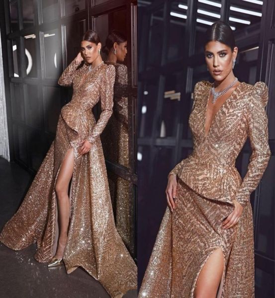 vintage long sleeve evening dresses with gold sequined front side slit mermaid prom dresses formal women gowns5045601, Black;red
vintage long sleeve evening dresses with gold sequined front side slit mermaid prom dresses formal women gowns5045601, Black;red