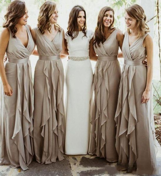 2019 new arrival a line bridesmaid dresses chiffon v neck sleeveless ruffles backless summer beach bohemian for wedding maid of ho9202766, White;pink
2019 new arrival a line bridesmaid dresses chiffon v neck sleeveless ruffles backless summer beach bohemian for wedding maid of ho9202766, White;pink
