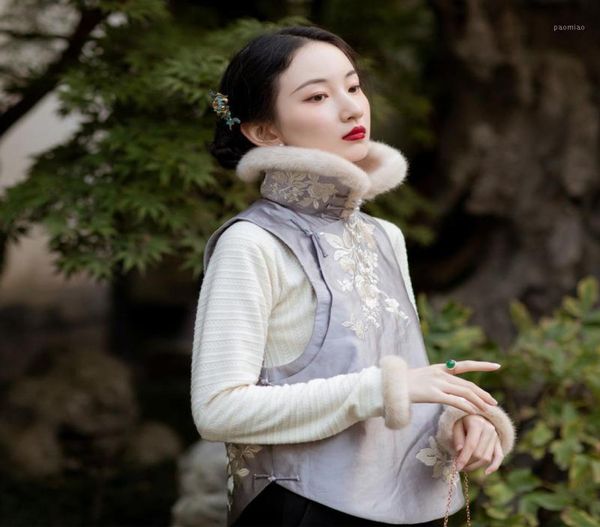 ethnic clothing chinese style vest vintage traditional fur collar short gilet women print tang suit cotton coat female sleeveless 3918445, Red
ethnic clothing chinese style vest vintage traditional fur collar short gilet women print tang suit cotton coat female sleeveless 3918445, Red
