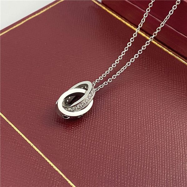 designer necklace designer jewelry clover necklace fashion classic luxury brand double ring couple women pendant necklaces for valentine, Silver
designer necklace designer jewelry clover necklace fashion classic luxury brand double ring couple women pendant necklaces for valentine, Silver